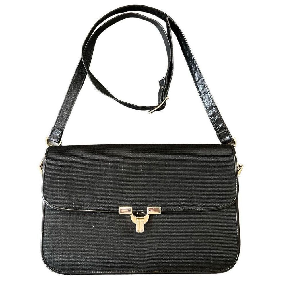 Vintage Leather & Horsehair Crossbody Bag